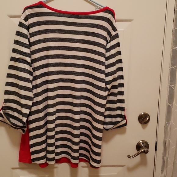 Jones red and black & white striped shirt - Picture 5 of 6